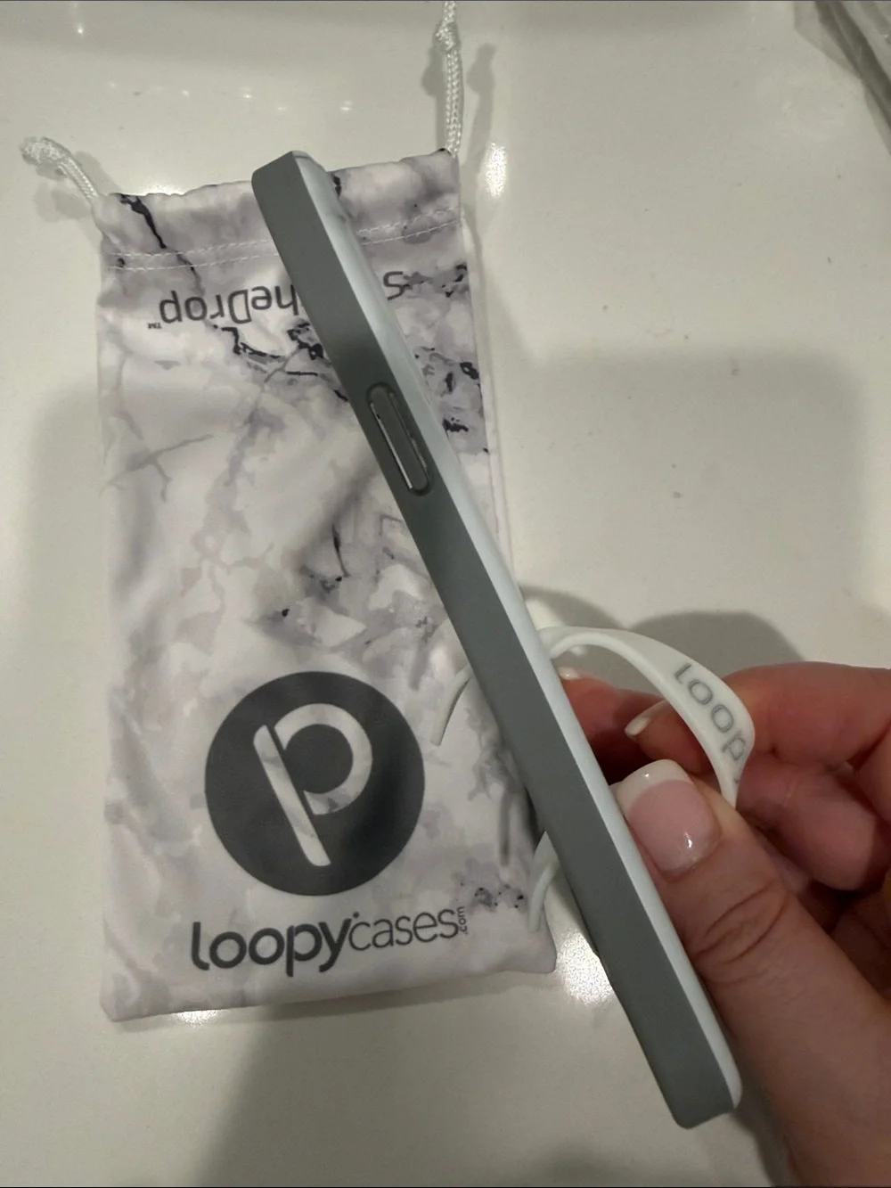 Loopy Case for iPhone 12 Pro Max- White Marble - Picture 4 of 10